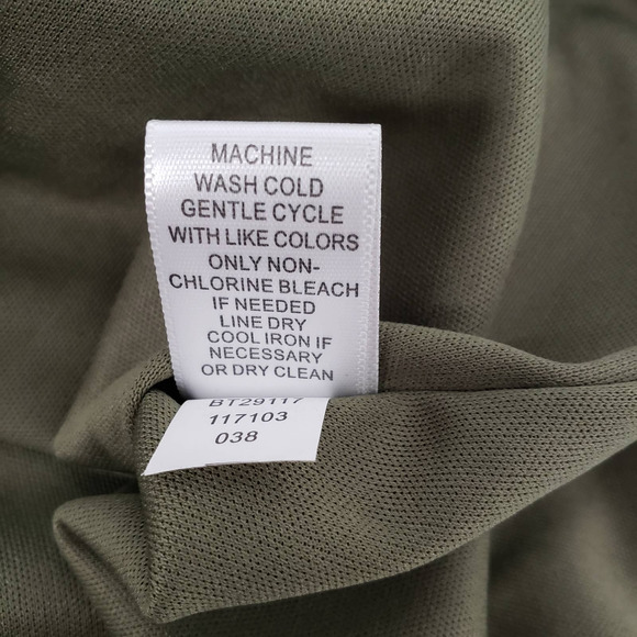 3/$25 Cupio High Low Dress S Ruffle Trim Lace Up V Neck A Line Green NWT - Picture 13 of 13